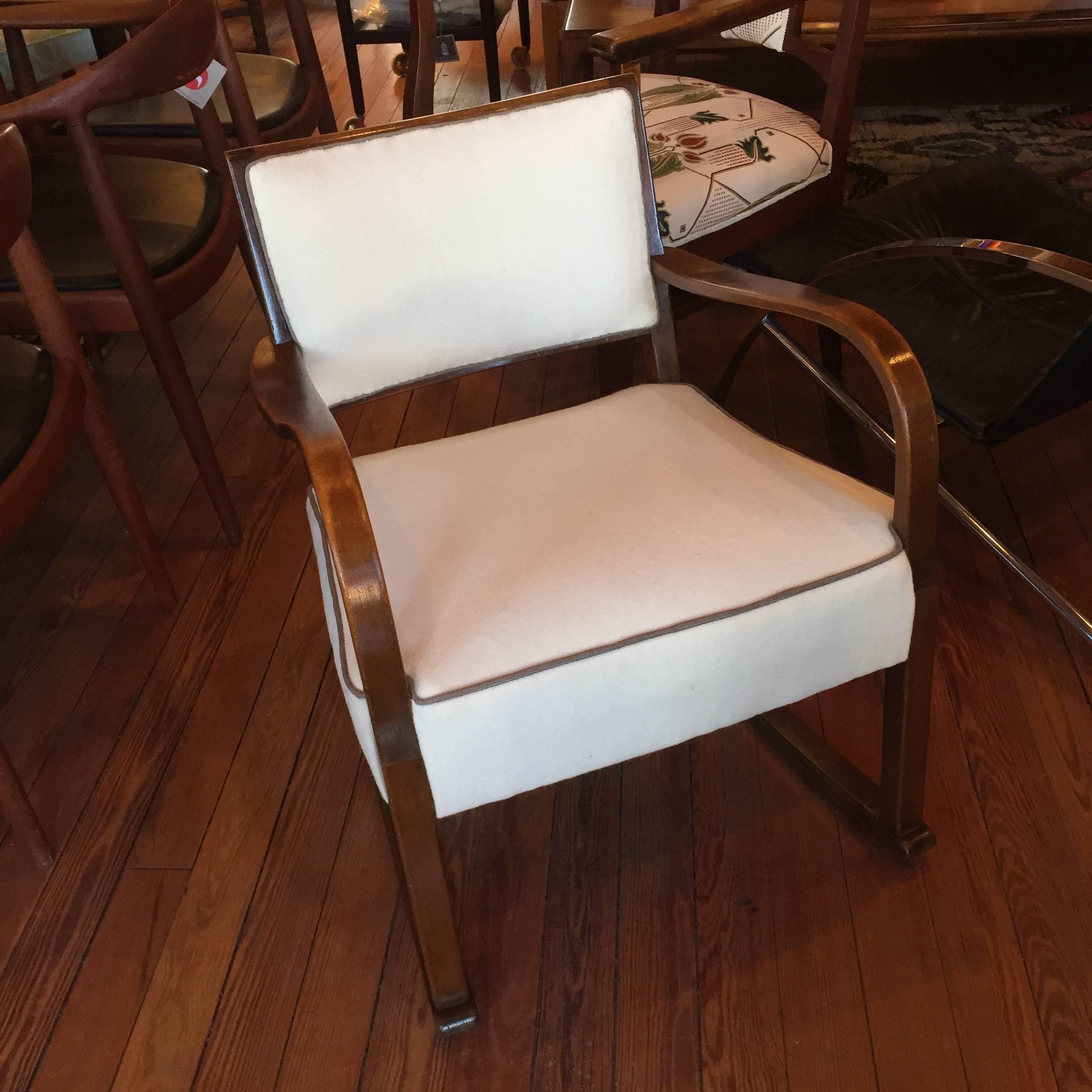 Vintage Fritz Hansen Rocking Chair In Excellent Condition For Sale In Bryn Mawr, PA