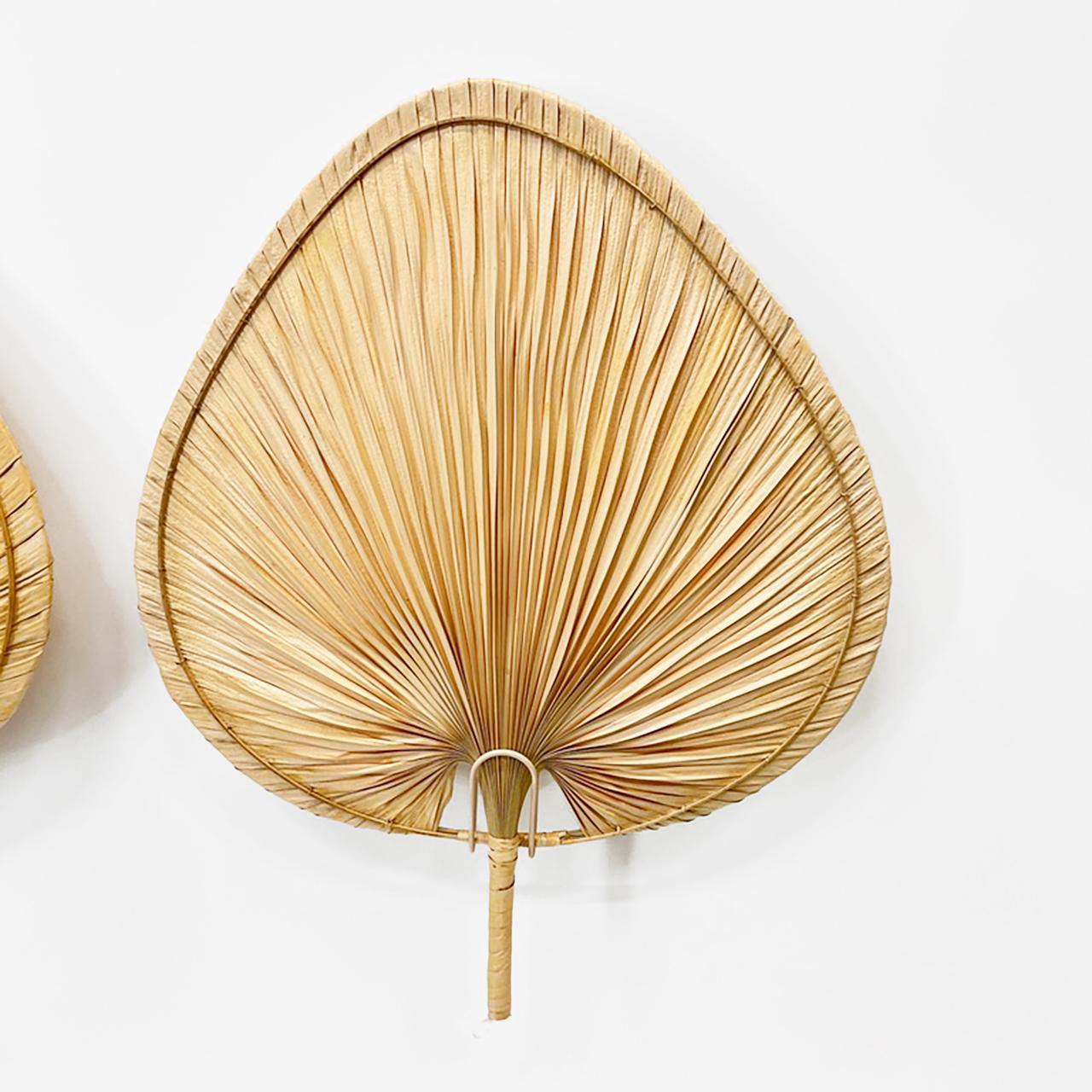French Pair of Rattan Wall Lights, France 1970s For Sale