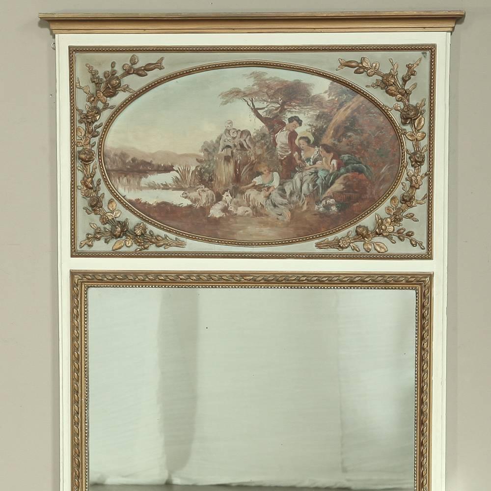 19th Century Country French Neoclassical Trumeau 1