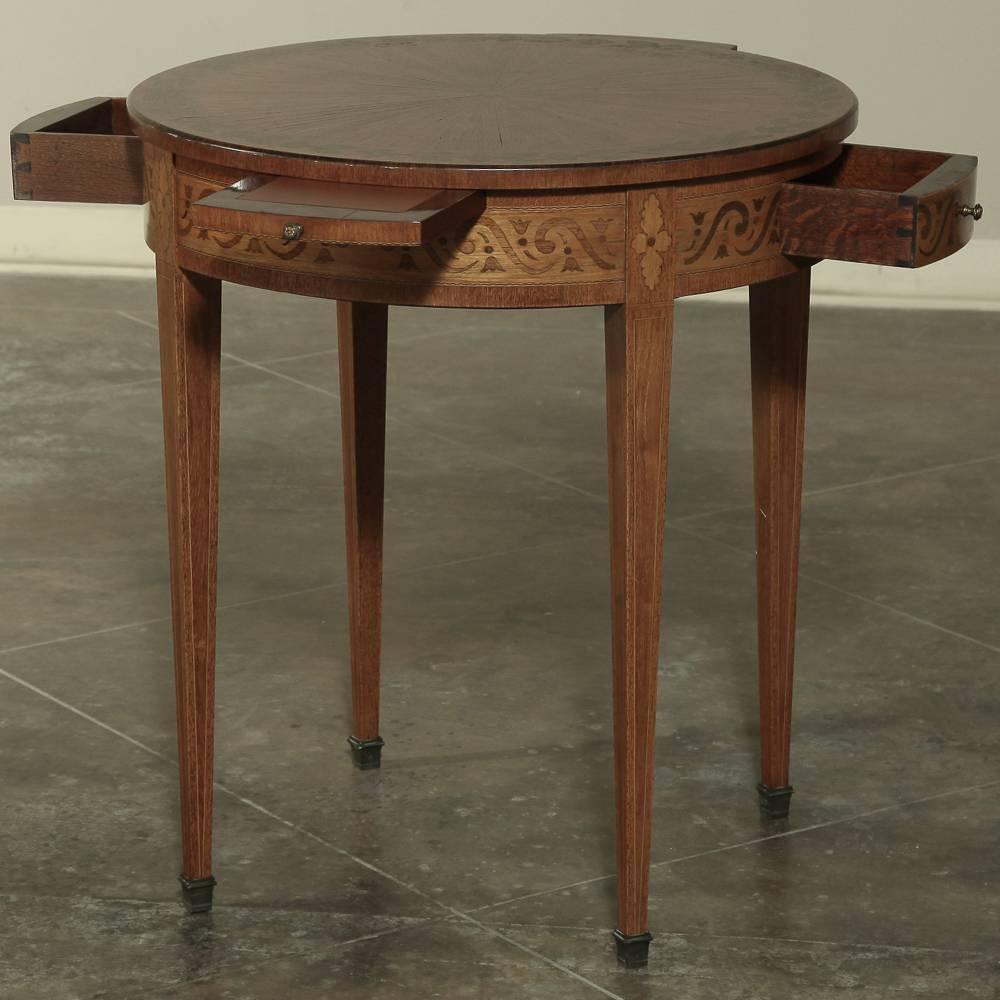 19th Century Swiss Round End Table with Pull-Outs 3