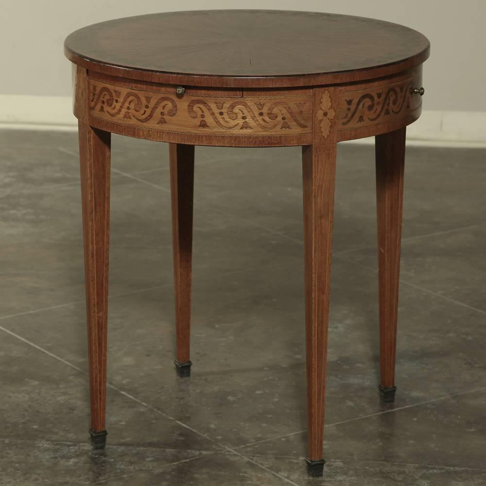 19th Century Swiss Round End Table with Pull-Outs 4