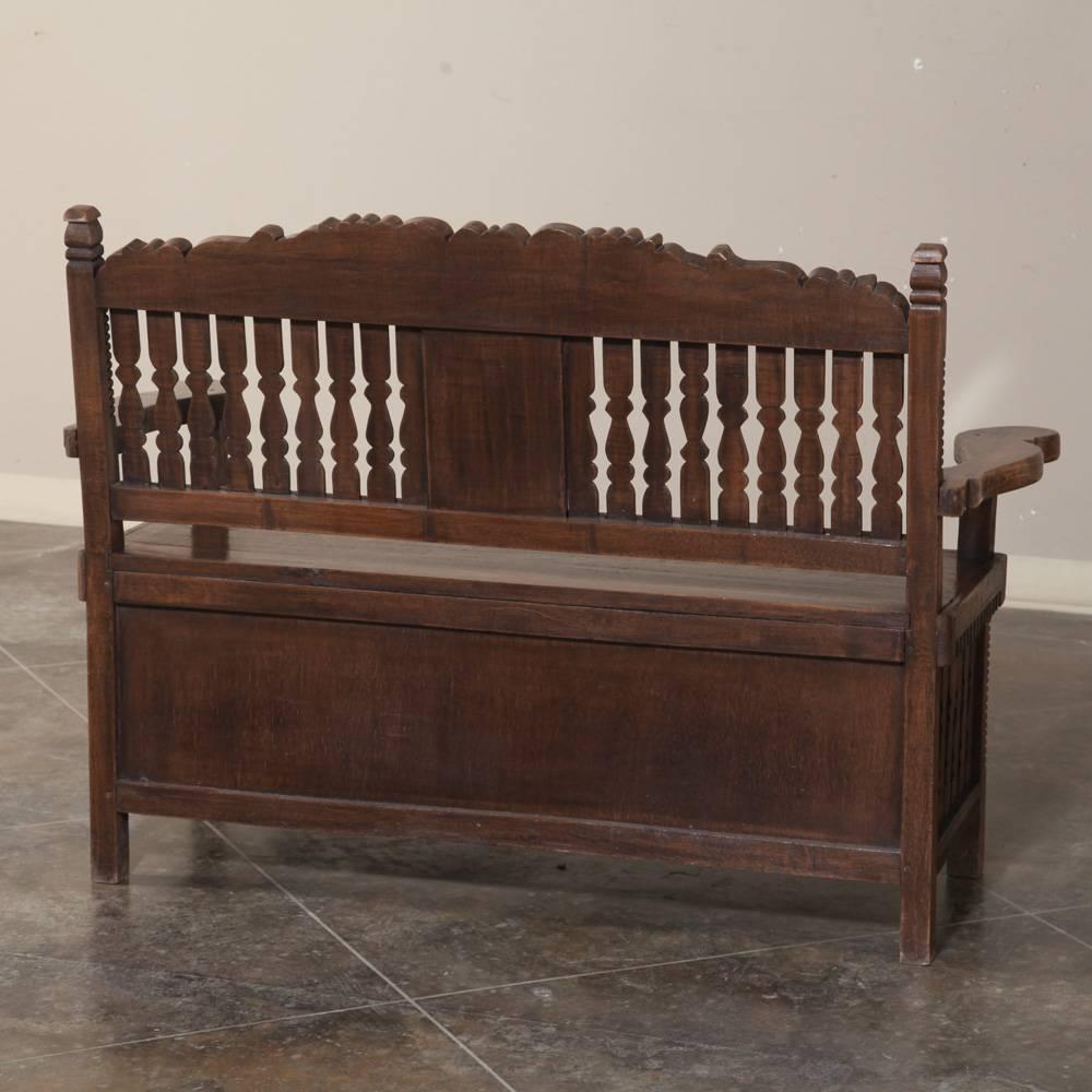 19th Century Country French Hall Bench 2
