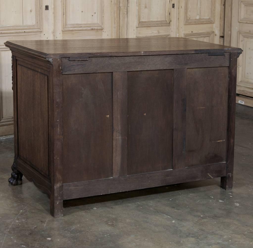 Antique French Louis XIV Solid Oak Commode  4
