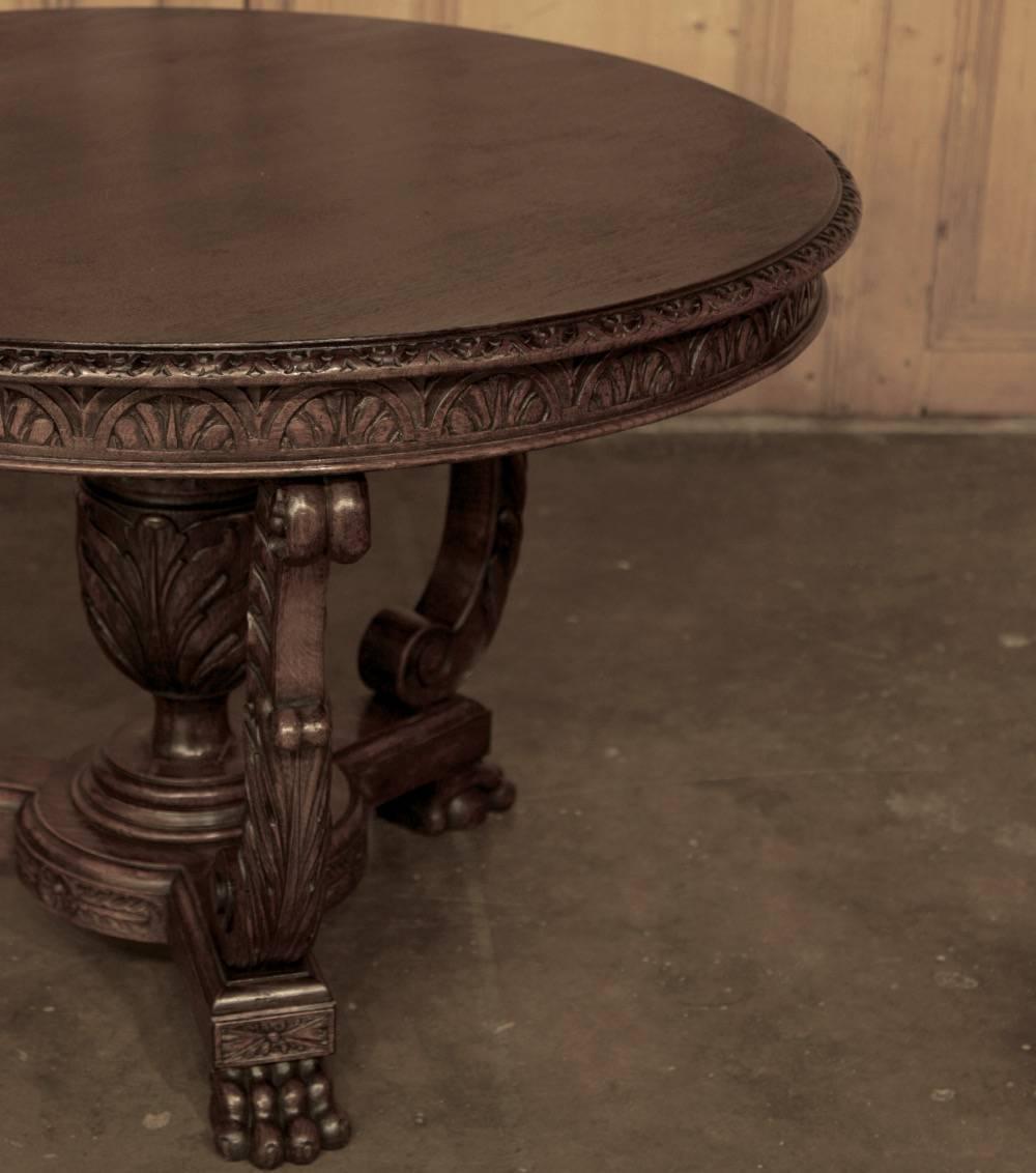Late 19th Century 19th Century French Louis XIV Walnut Center Table