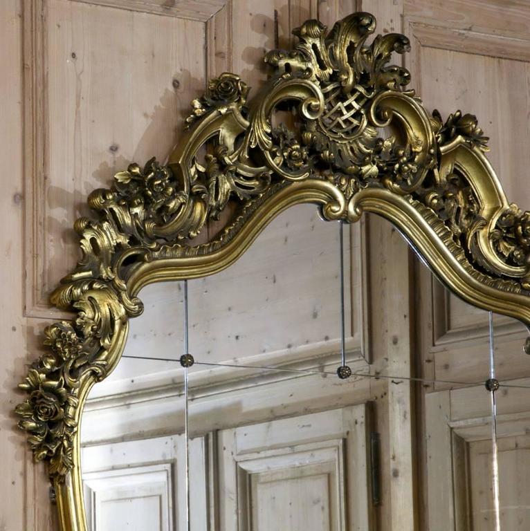 Antique Italian Giltwood Rococo Mirror For Sale at 1stdibs