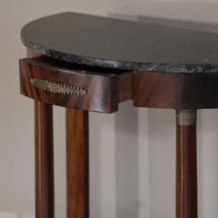 Antique French Empire Demilune Marble-Top Console, circa 1860