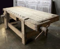 19th Century Grand Rustic Country French Workbench