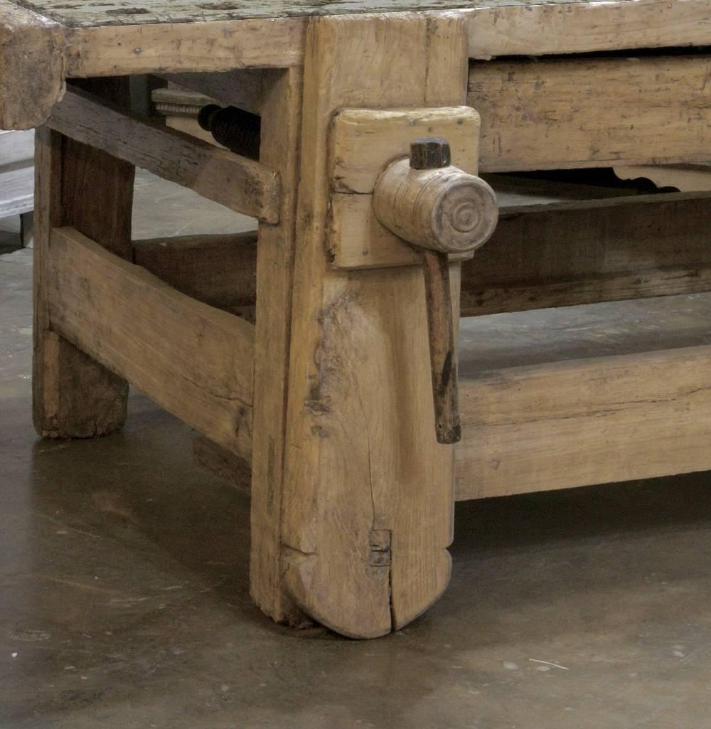 19th Century Grand Rustic Country French Workbench 3