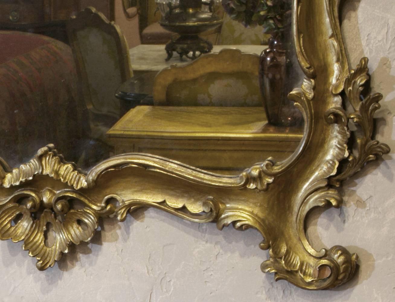 19th Century Italian Giltwood Rococo Mirror 3