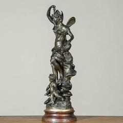 19th Century Belle Époque Period Statue “Reveil de la Nature” by Rousseau