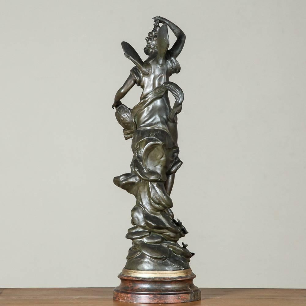 Belle Époque 19th Century Belle Époque Period Statue “Reveil de la Nature” by Rousseau