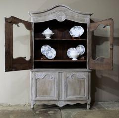 18th Century French Whitewashed Buffet a Deux Corps