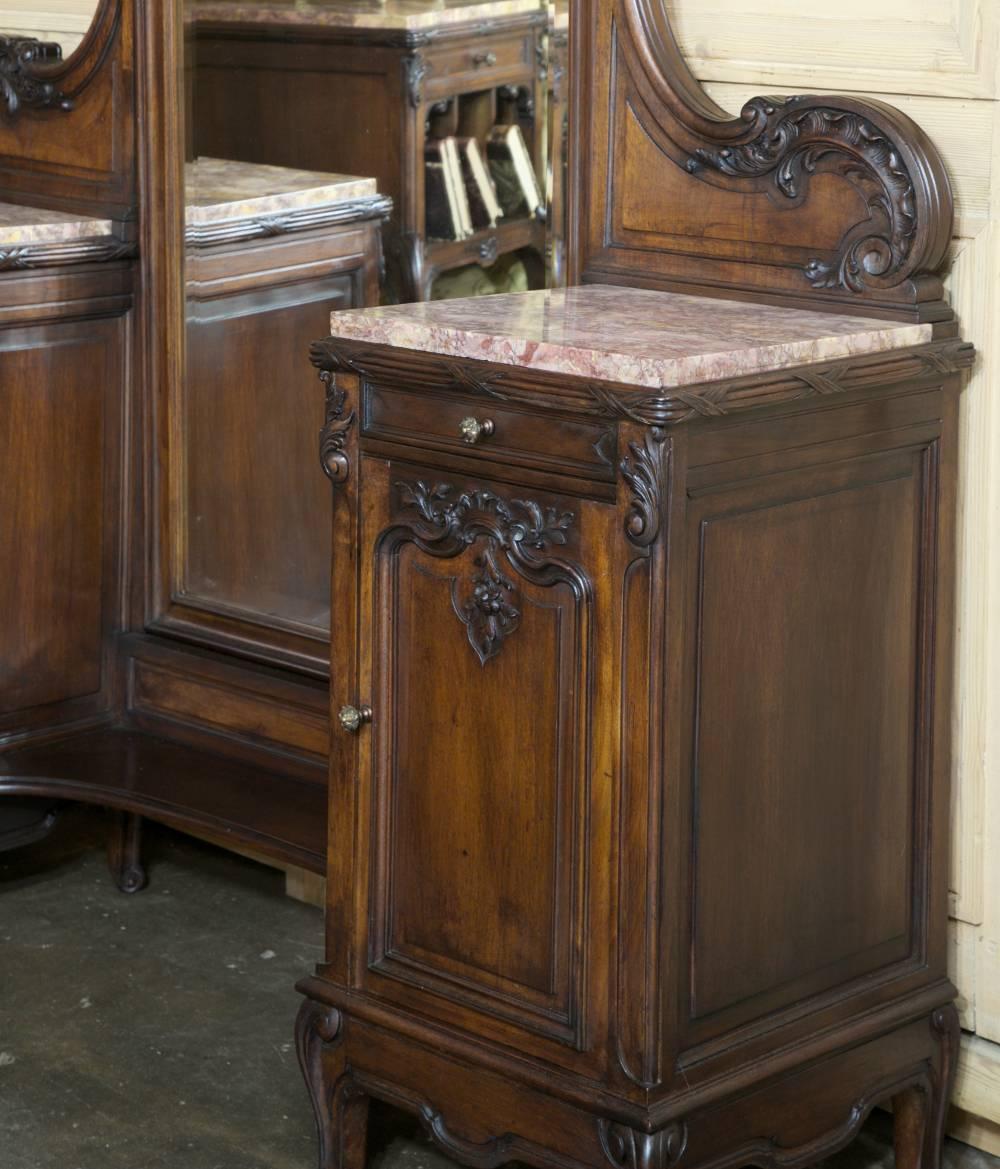 19th Century French Walnut Neoclassical Bedroom Set 3