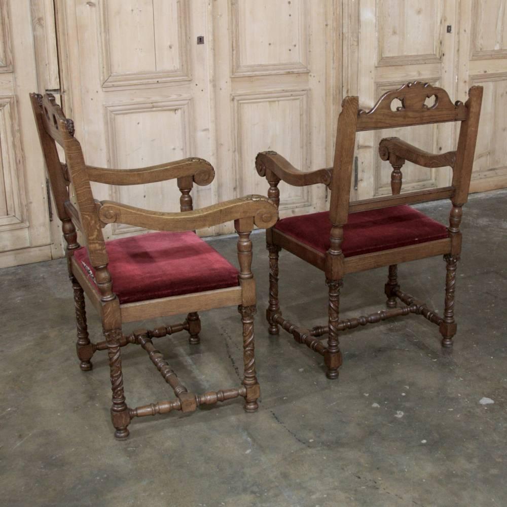 Pair of 19th Century Cleric's Armchairs In Excellent Condition In Dallas, TX