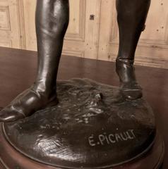 Statue en étain du 19ème siècle par Picault