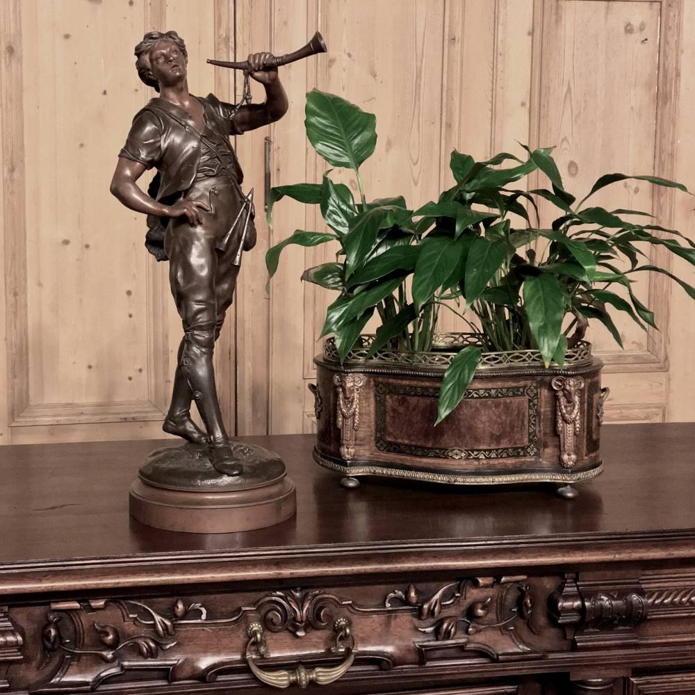 19th Century Spelter Statue by Picault In Excellent Condition In Dallas, TX