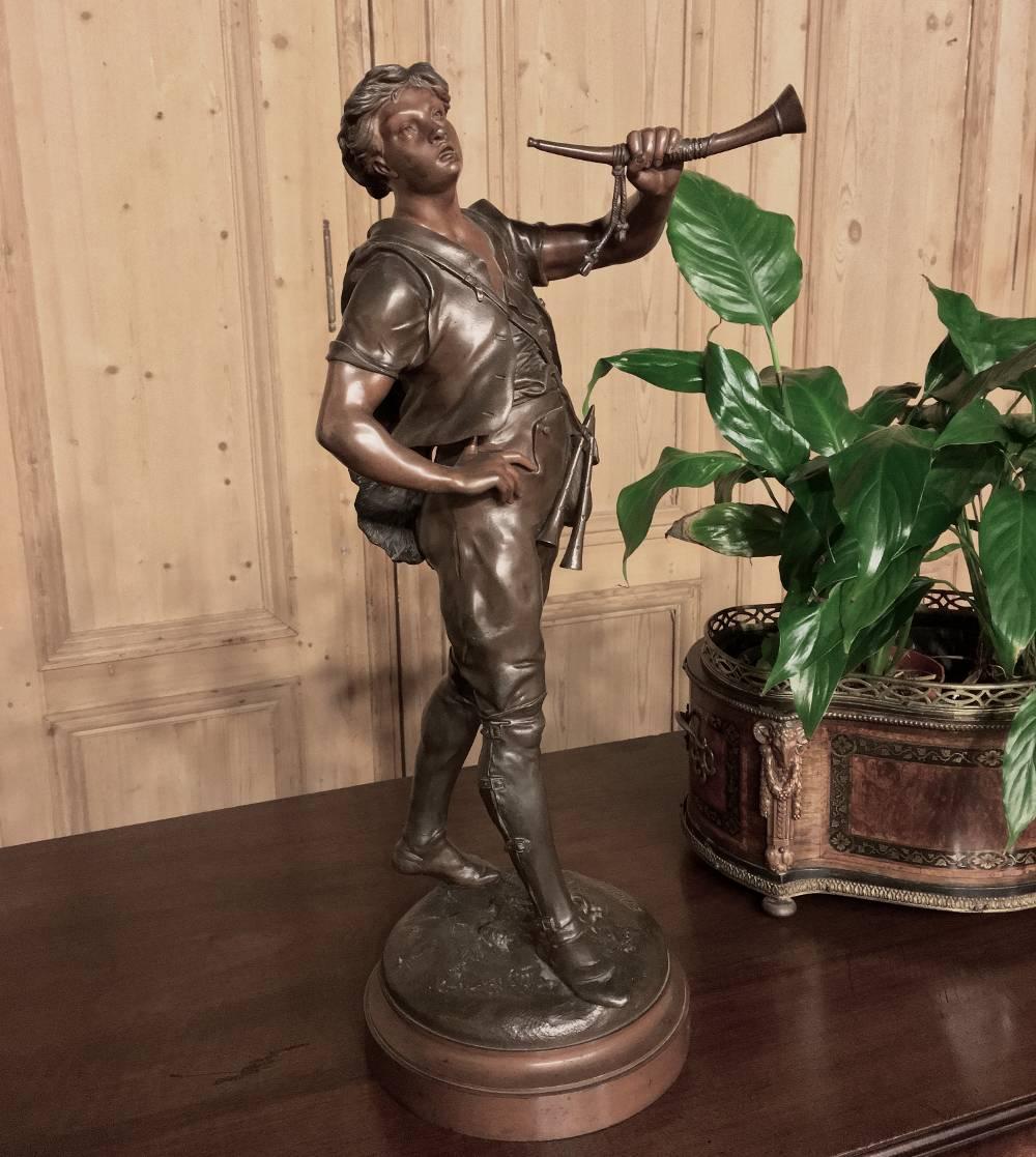 Late 19th Century 19th Century Spelter Statue by Picault