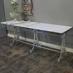 19th Century Cast Iron and Marble Confectioner's Table, Sofa Table