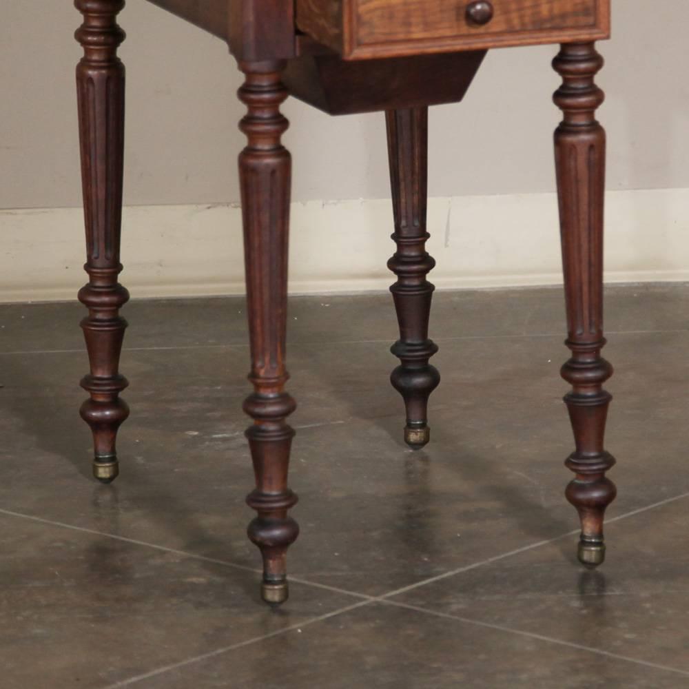 Pair of French Antique Mahogany Louis Philippe Nightstands or End Tables 1