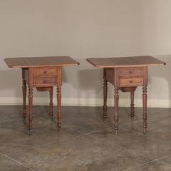 Pair of French Antique Mahogany Louis Philippe Nightstands or End Tables