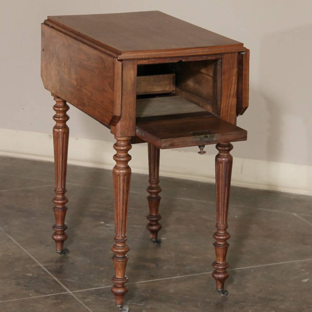 Pair of French Antique Mahogany Louis Philippe Nightstands or End Tables 6