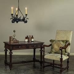 19th Century French Renaissance Walnut Marble-Top Writing Table/Desk, circa 1870