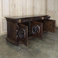 19th Century Raised French Renaissance Hunt Buffet