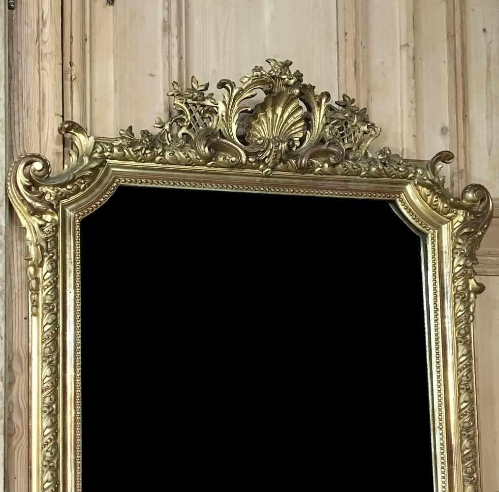 Hand-Crafted 19th Century French Regence Napoleon III Period Gilded Mirror