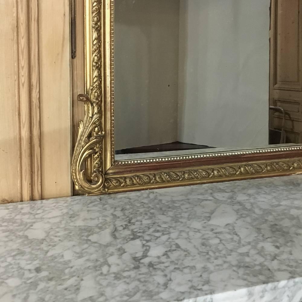 19th Century French Regence Napoleon III Period Gilded Mirror 2