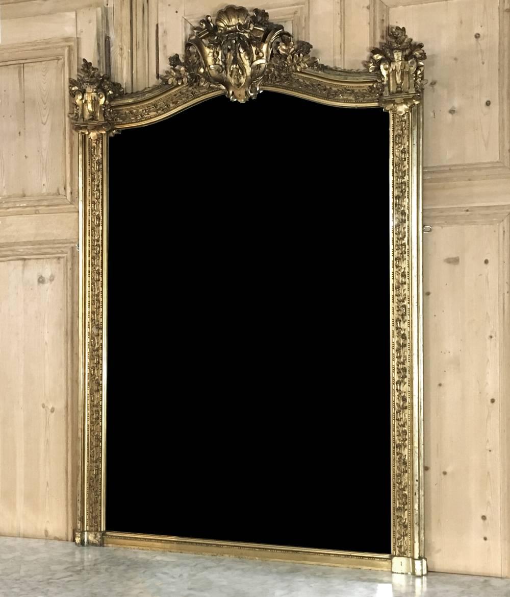 Hand-Crafted 19th Century French Napoleon III Gilded Mirror