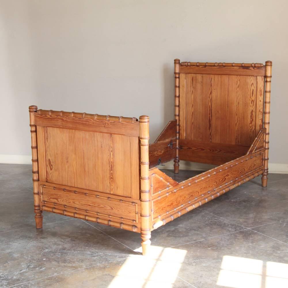 Chinoiserie 19th Century French Faux Bamboo Bedroom Suite