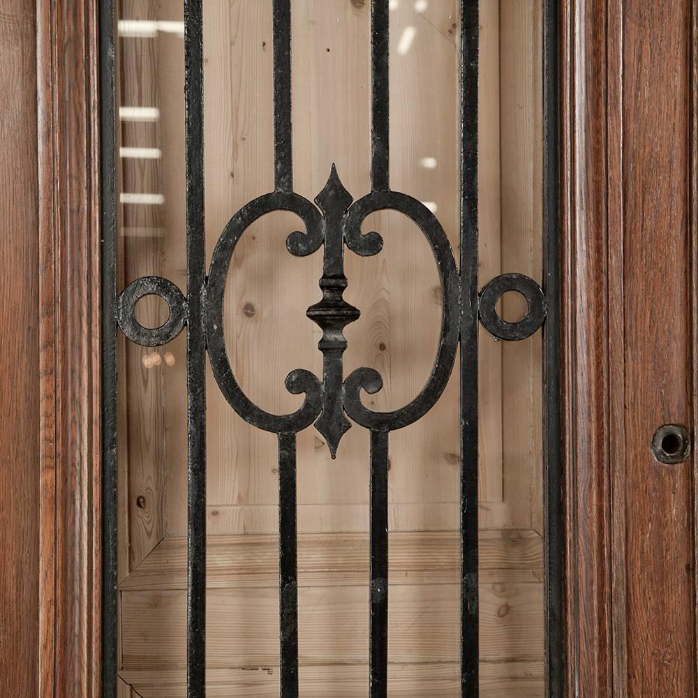 Pair of Antique French Doors with Wrought Iron 2