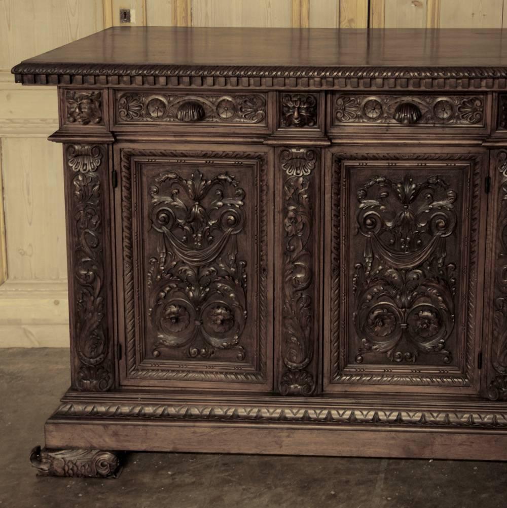antique hand carved buffet