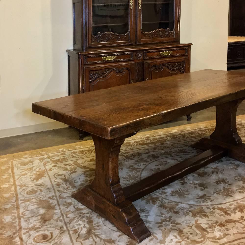 19th Century Country French Oak Trestle Table 3