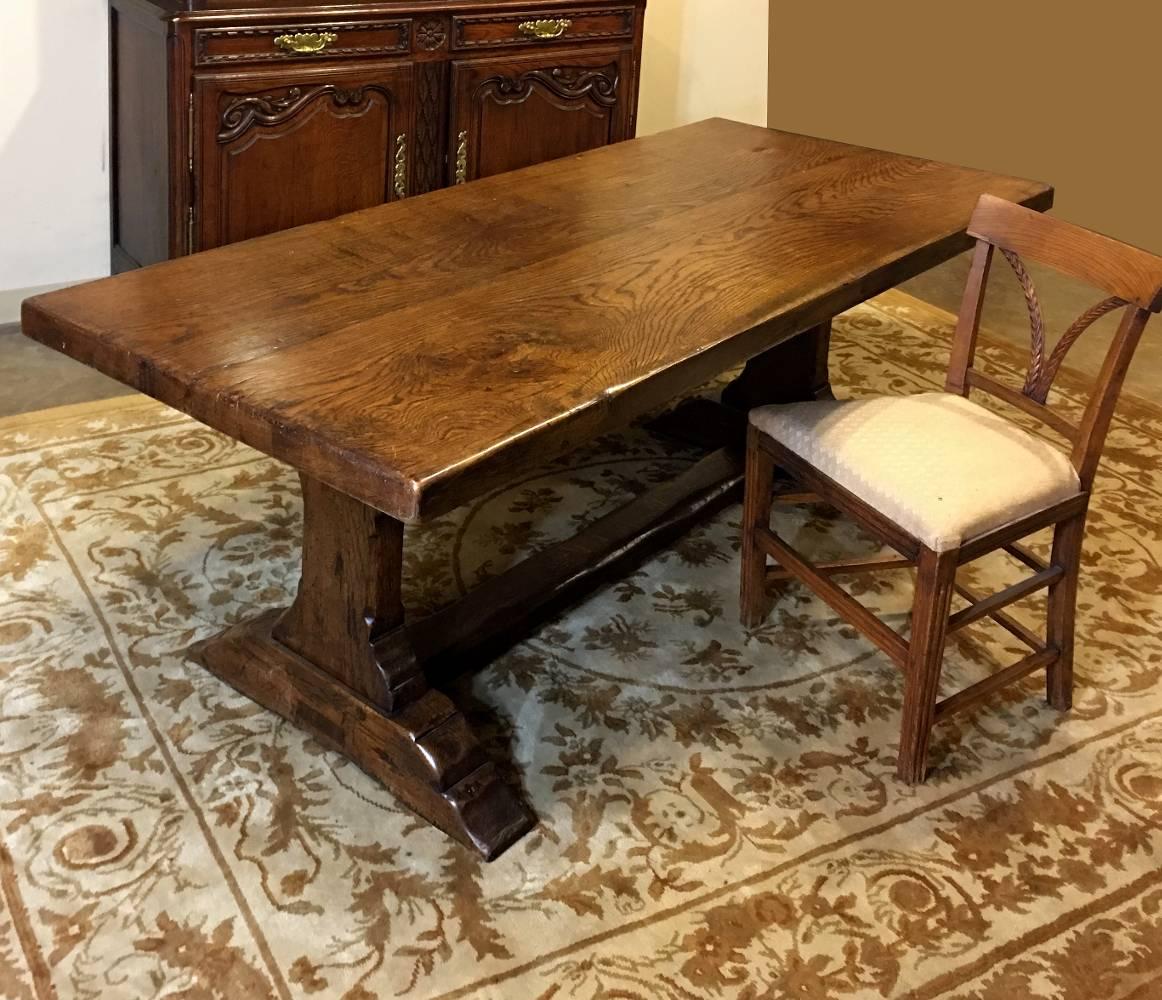 19th Century Country French Oak Trestle Table 5