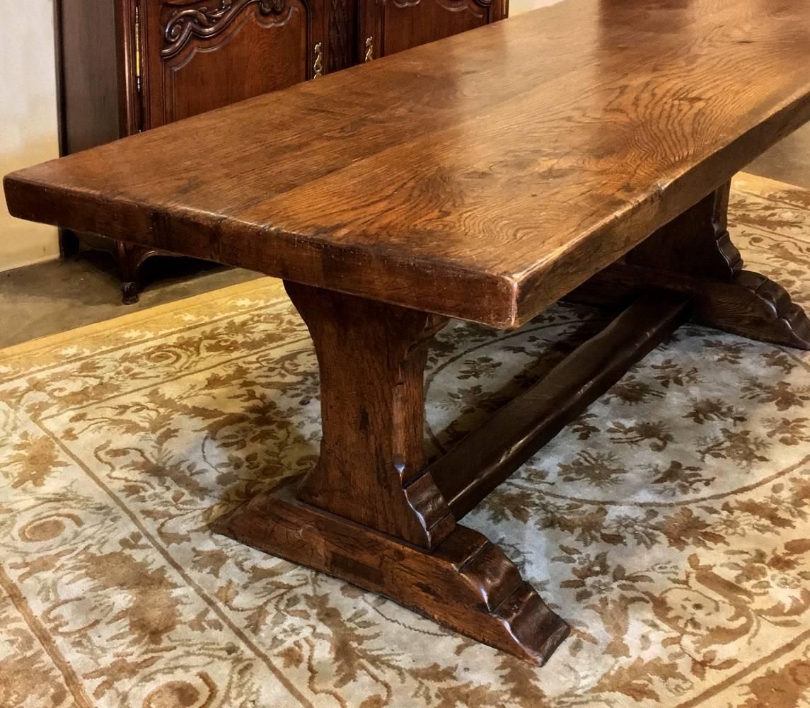 19th Century Country French Oak Trestle Table 6
