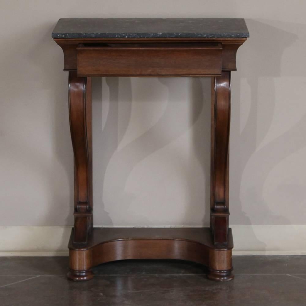 19th Century French Louis Philippe Marble Top Console 2
