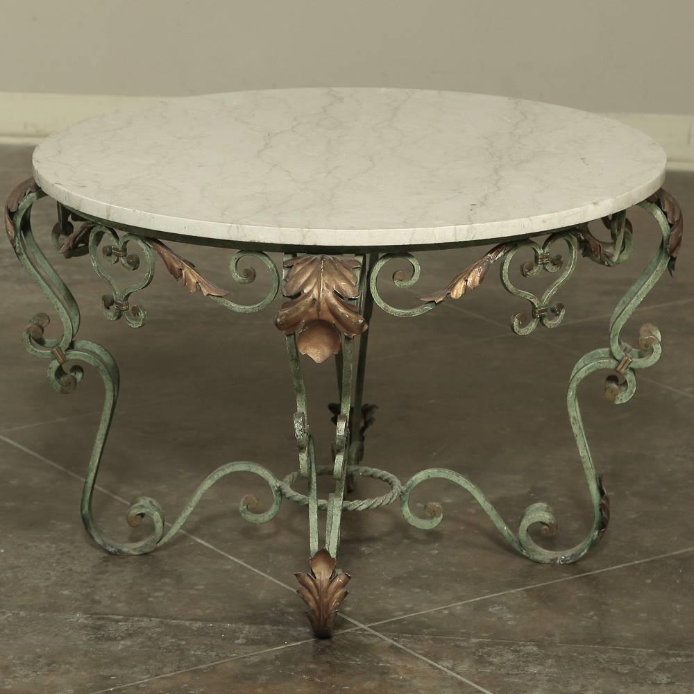 antique iron coffee table