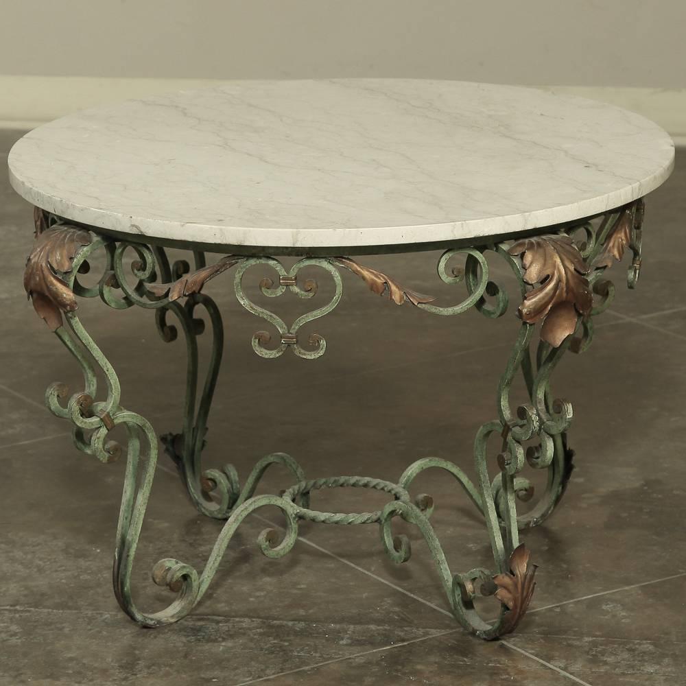 antique wrought iron table