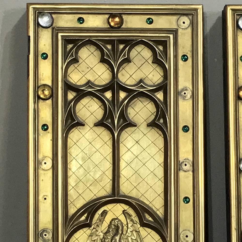French Pair of 19th Century Bronze Tabernacle Doors