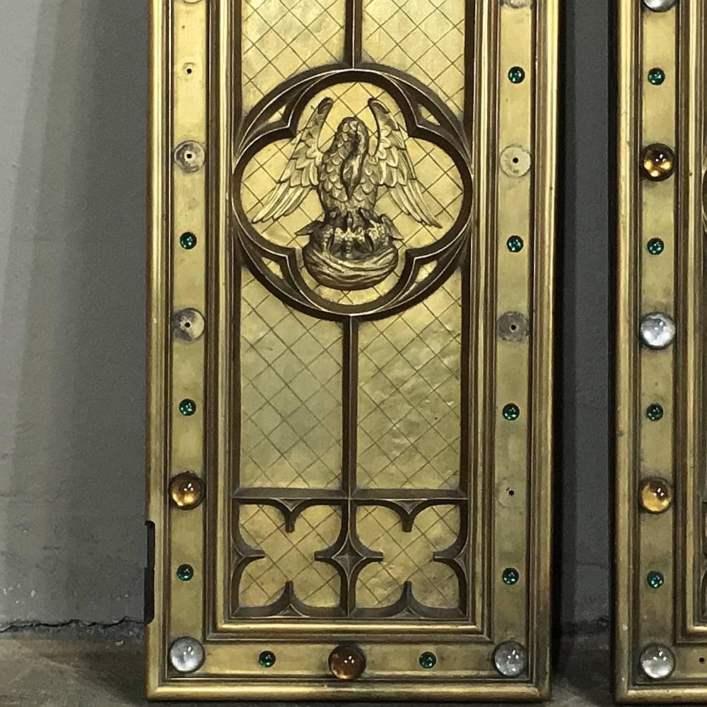 Pair of 19th Century Bronze Tabernacle Doors 2