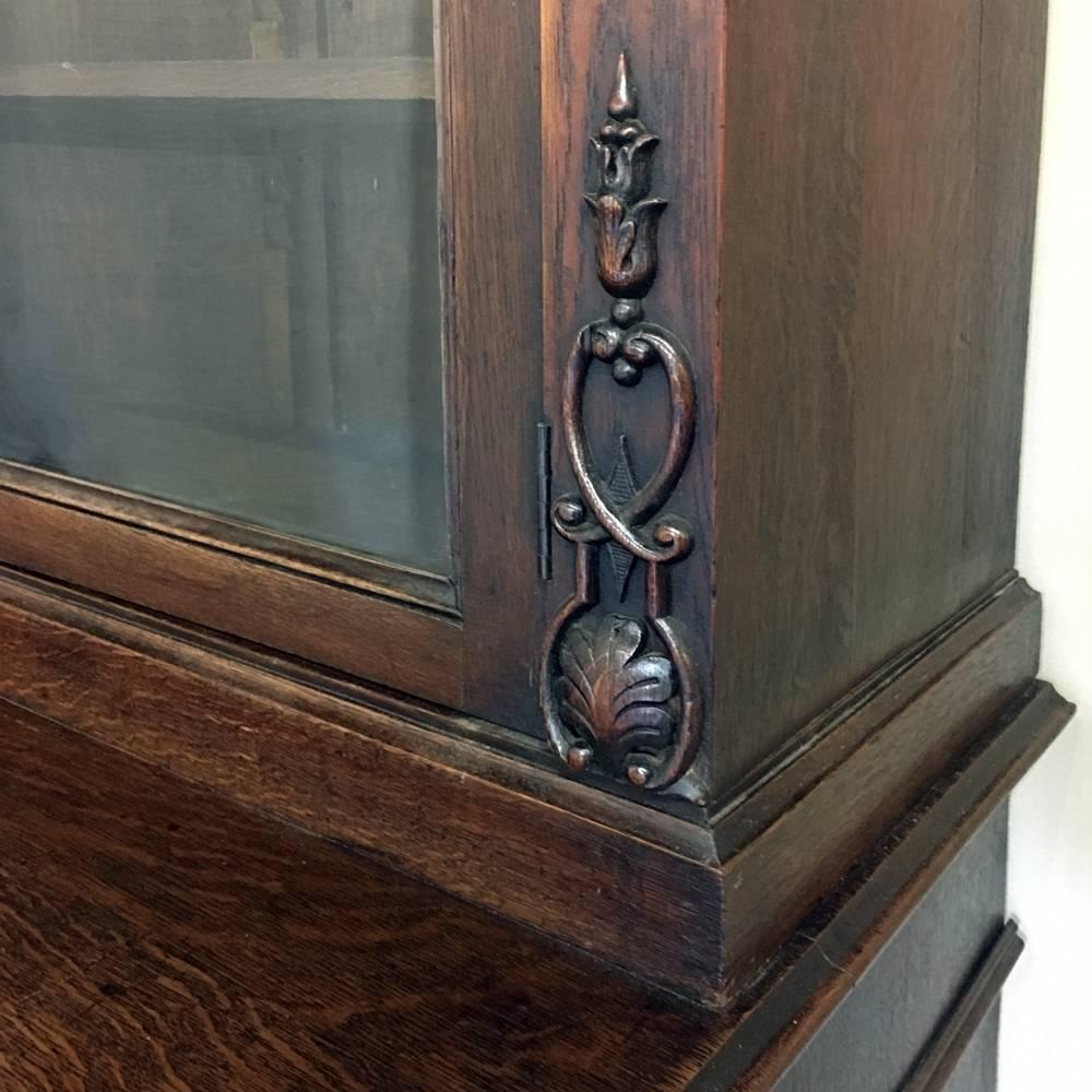 19th Century Grand French Renaissance Hand-Crafted & Carved Bookcase, ca. 1870s 1