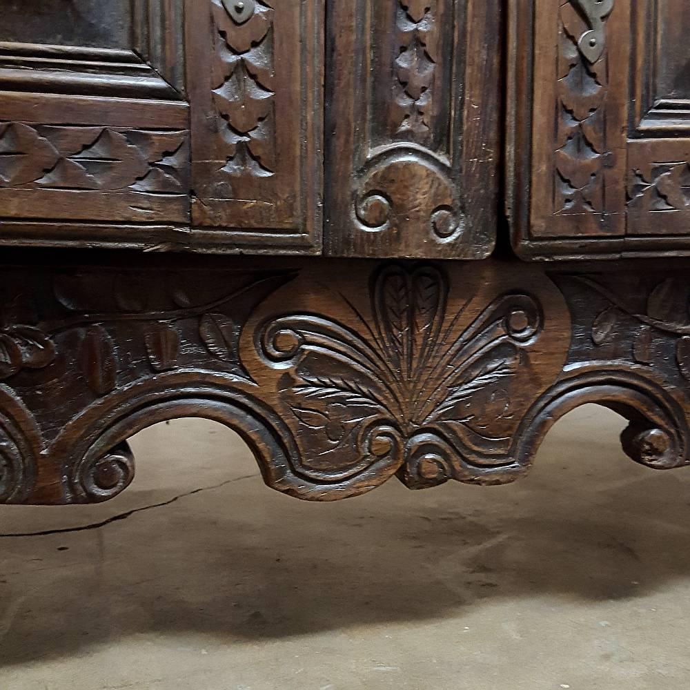 18th Century Country French Buffet Hand-Carved from Normandy  3