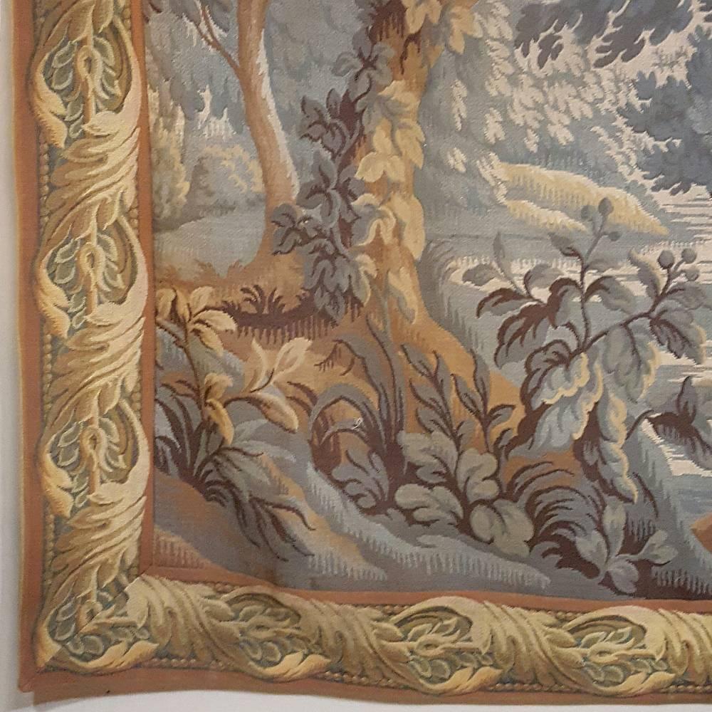 19th Century Handwoven Wool Flemish Tapestry 1