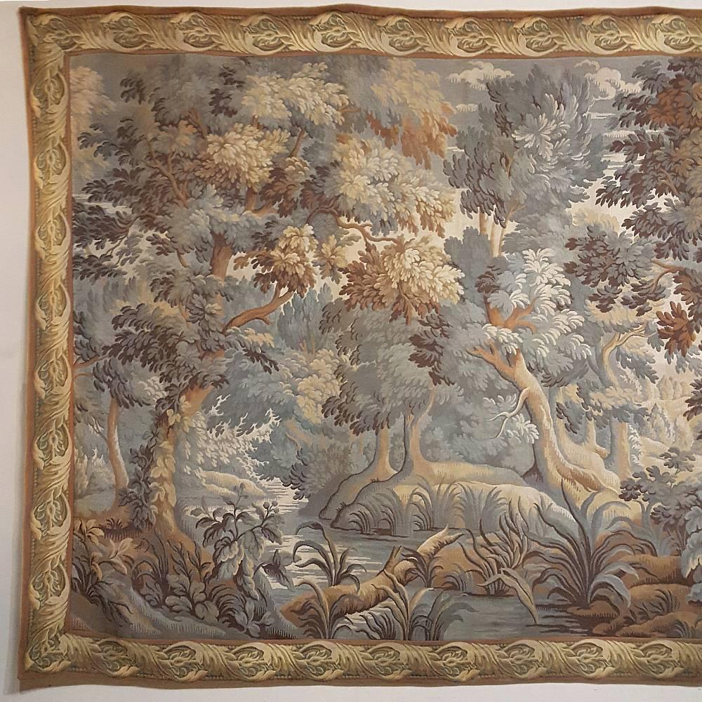 Flemish tapestries have been held in the highest esteem for many centuries in Europe, and this excellent 19th century handwoven wool Flemish tapestry is a perfect example! Meticulously loomed with the highest quality wool, such examples, when