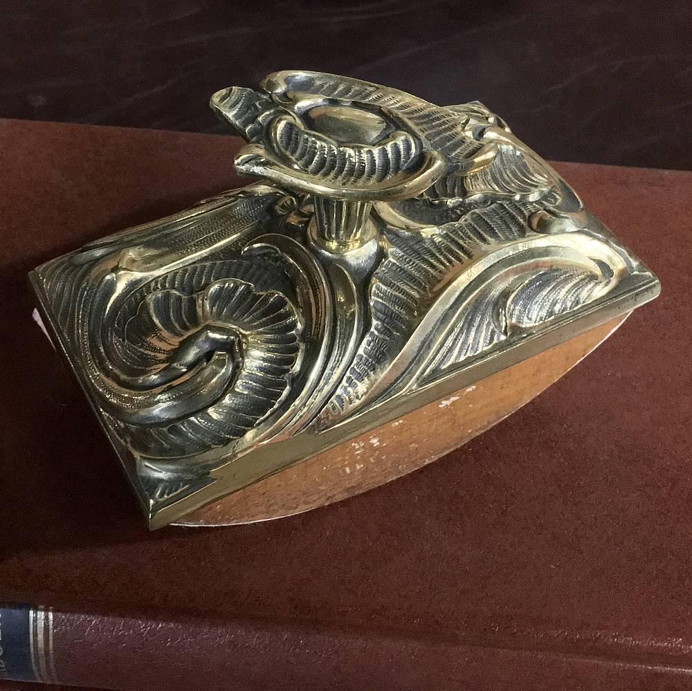 19th Century Bronze Neoclassical Inkwell and Blotter Set 1