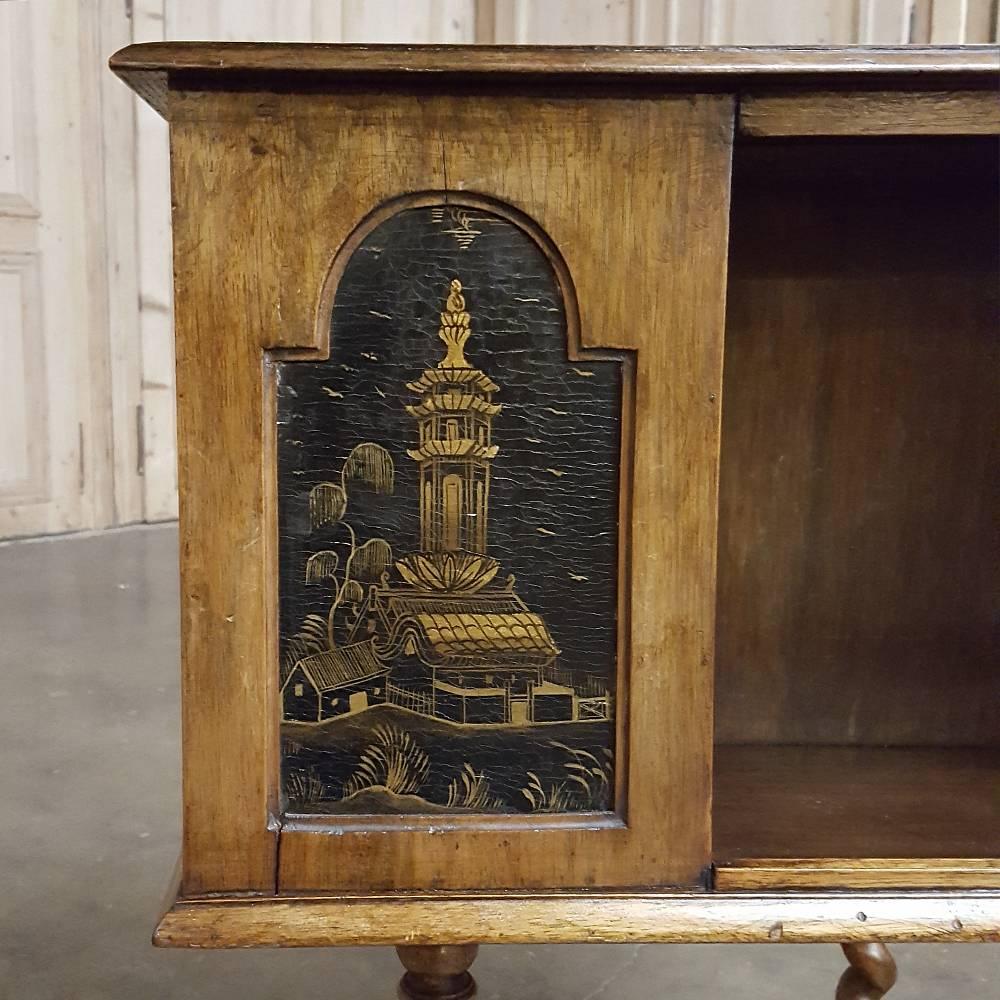 Antique German Hand-Crafted Swivelling Bookcase End Table 1