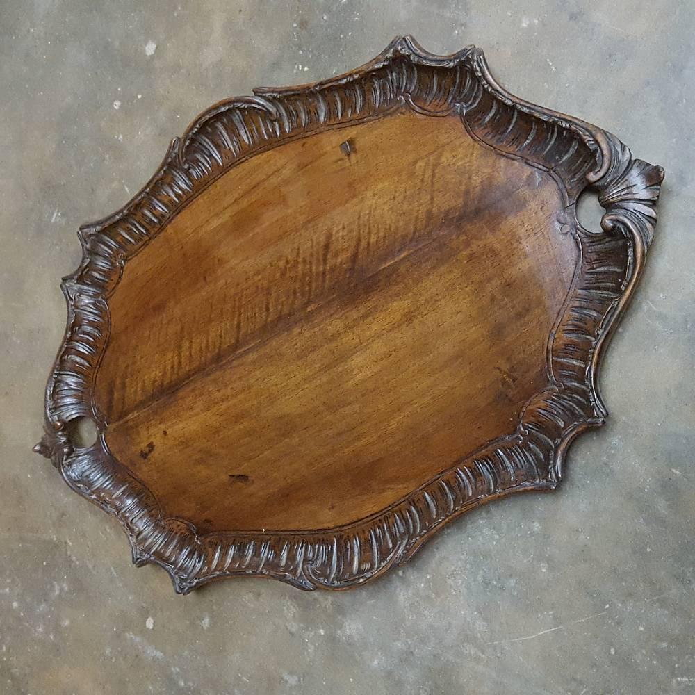 antique tea table with removable tray