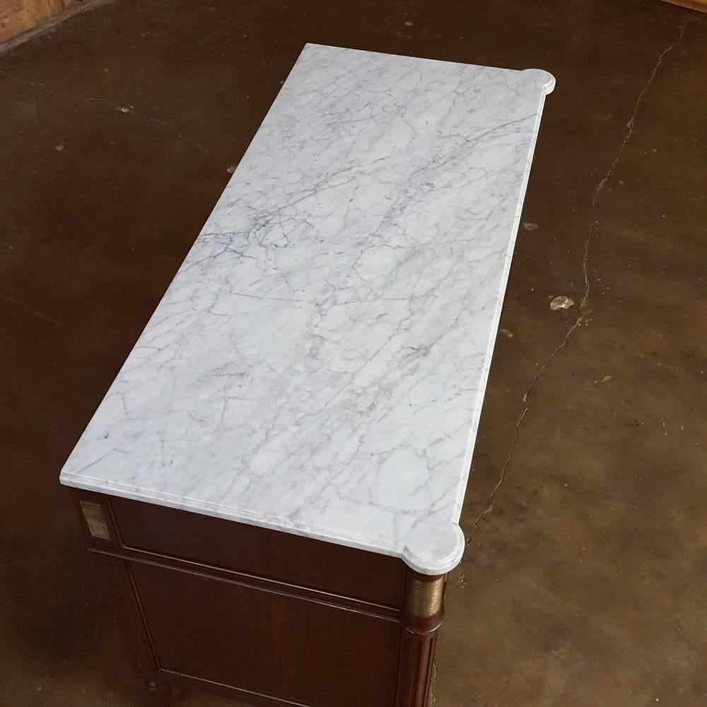 19th Century French Directoire Marble-Top Commode In Excellent Condition In Dallas, TX