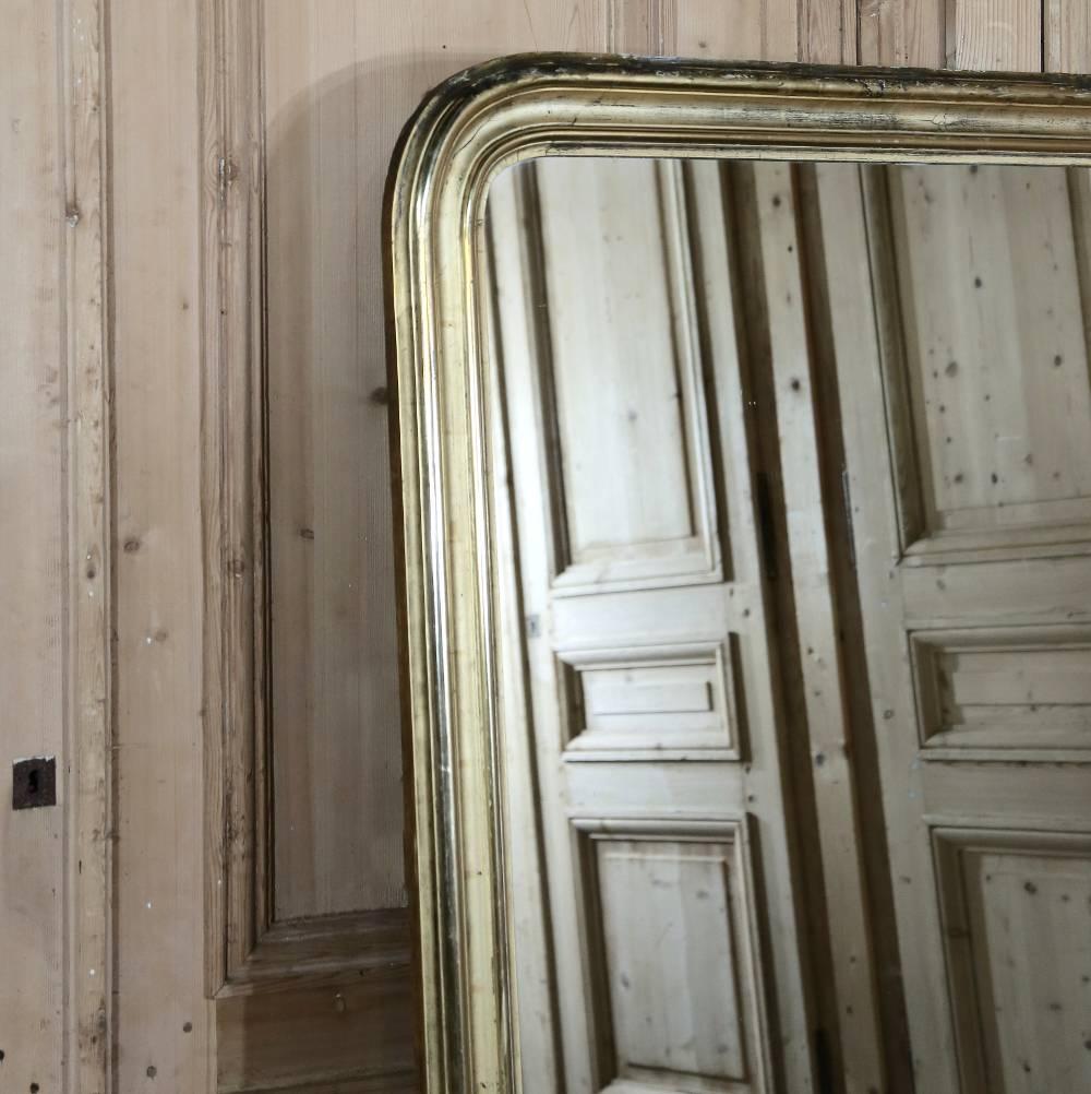 Silvered 19th Century French Louis Philippe Silver-Gilded Mirror, circa 1850s